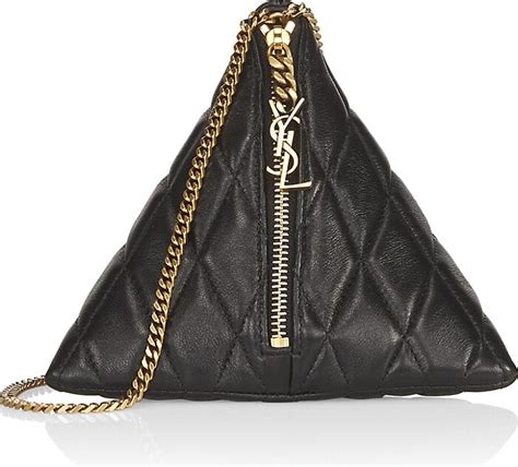 ysl pyramid purse|Saint Laurent Sade Pyramid Quilted Leather Shoulder Bag.